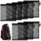 10 Stück Kordelzugnetzbeuteln Nylonsack Aufbewahrung Netztasche Golfball Taschen Mesh Packsack für Reise, Sammeln und Sports(Schwarz)