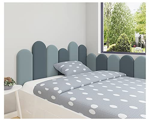 PFCDZDU 3D Anti-Kollisions-Wandpolster, Abziehbare Und Klebbare Gepolsterte Wandpaneele, Dekorative Schutz Kopfteil Queen Für Spielzimmer Wohnbereich (Farbe : A, Größe : 180cm)