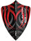 RED DRAGON Hardcore Jonny Clayton Rot Dragon Freestyle Dart-Flüge - 3 Sätze pro Packung (insgesamt 9 Dart-Flüge)