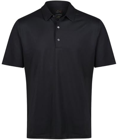 Greg Norman - Shark Logo - Mens Core Polo Shirt - Male Golf T-Shirt - Black - L.
