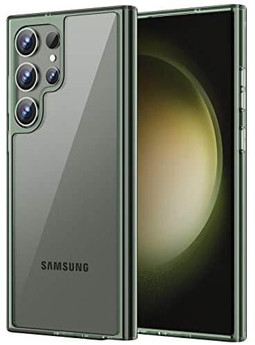 JETech Case for Samsung Galaxy S23 Ultra 5G 6.8-Inch, Non-Yellowing Shockproof Bumper Protective Phone Cover, Anti-Scratch Hard PC Back (Green)