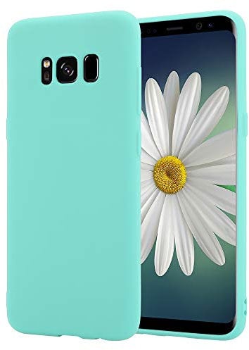 SHAANS Case For Samsung Galaxy S8 TPU Silicone Rubber Phone Case Soft Matt Finish (Mint Green, Samsung Galaxy S8)