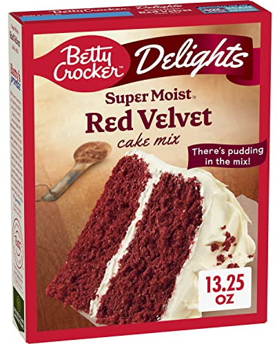 VONLIMEN Delights Super Moist Red Velvet Cake Mix, 13.25 oz.