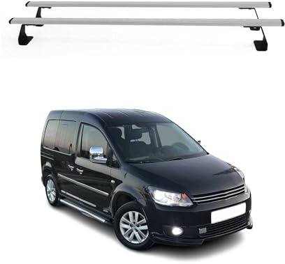 OMAC Dachträger für VW Caddy 2003-2015 Pre-FL Stahl 2 Stangen Silber | Heavy Duty Ausführung, Querträger, Grundträger