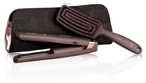Kit da viaggio piastra per capelli e spazzola Plum and Go