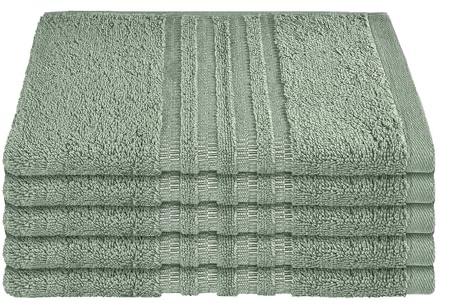 Schiesser Gästetuchset Milano - 5-teilig - 30 x 50 cm - Hellgrün