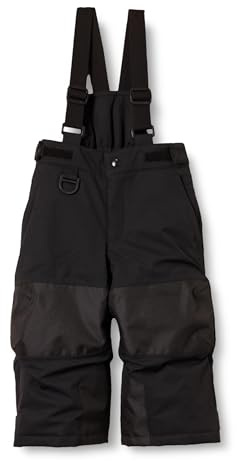 Amazon Essentials Unisex Kids' Insulated Breathable Ski & Snow Pants, Black, Large
