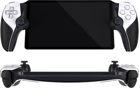 PlayVital Premium Anti-Rutsch Grip Aufkleber für PS Portal Remote Player mit Trigger Buttons Skin Sticker Cover Zubehör für Playstation Portal-Sechseckiger Diamant Strukturiert Schwarz