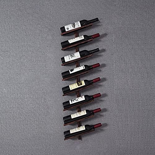 Wine Rack Wall Mounted - Wall-Mounted Wine Rack | 8/10/12 Bottles | Metal Wine Rack | Elegant Kitchen, Restaurant, Bar or Wine Cellar Storage Room (Black)