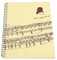 Stave Papier Notizbuch, 50 Seiten Musik Notizbuch für Liederschreiber, Anfänger, mit Abdeckung, Notenschrift Notizen-Notenblatt Manuskript-Schreibpapier (gelbes