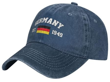 Golf Hüte Deutschland Flagge Trucker Baseballcap Sport Cowboy-Hut Retro Baseball Kappe Für Reisen, Running, Teenager