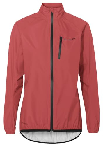 VAUDE Women‘s Drop Jacket III, leichte Regenjacke, atmungsaktiv & wasserdicht, zusammenrollbar, Passform: Slim fit, brick, 46