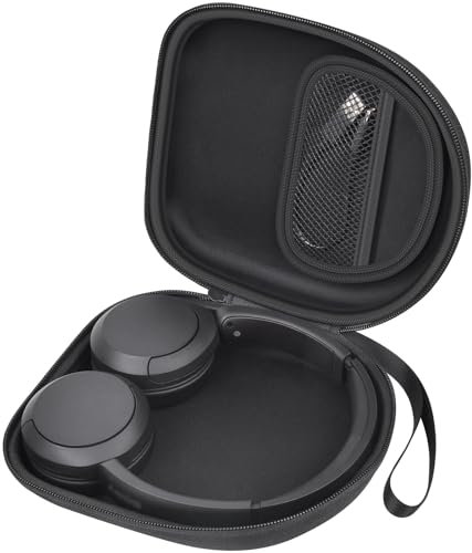 Funda para auriculares Sony WH-CH520 inalámbricos, Bluetooth con micrófono, bolsa de auriculares con cancelación de ruido para cable USB para trabajo, color negro (solo caja)