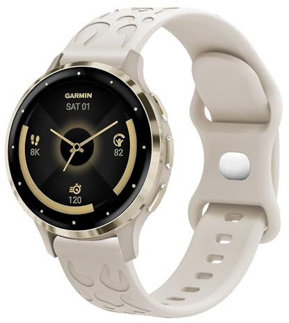 VELULYX Bracelet Silicone Compatible avec Garmin Vivoactive 4S/Venu 2S/Venu 3S/Vivomove 3S, 18mm pour Fossil Femme Gen 6/5E/Q Venture HR 4/Withings Steel HR 36 mm