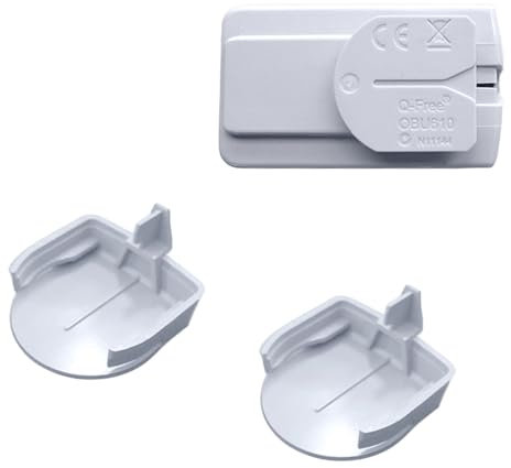 (Verifier COMPATIBILITE) 2 Supports Badge Télépéage Autoroute Q-Free N11144 pour Pare-Brise, avec Adhésif, Format Q-Free N11144 - Voiture & Moto