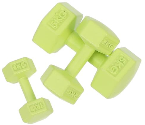 ibasenice Practical Mini Dumbbell Decor 3PCs Miniature Dumbbells for Miniature Home Furniture