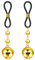 Gojewen 2er Fake Brustwarzenpiercing Clips on Nippel Ring Faux Bruspiercing mit Gold Anhänger Kein Piercing Nipple Ring Damen Frau