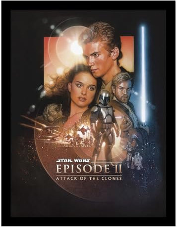 Star Wars Gerahmtes Poster Episode I, mehrfarbig, 45cm x 35cm