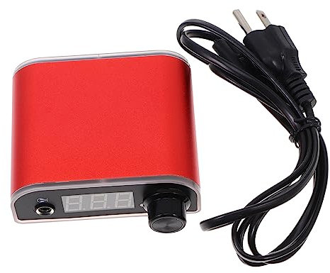 BESTYASH 1 Stück Mini -Tattoo -Stromversorgung Maschinensatz Maschinenzubehör led-display stromversorgung Tattoo-Maschinen-Kit Stromversorgung für Shader Abs rot