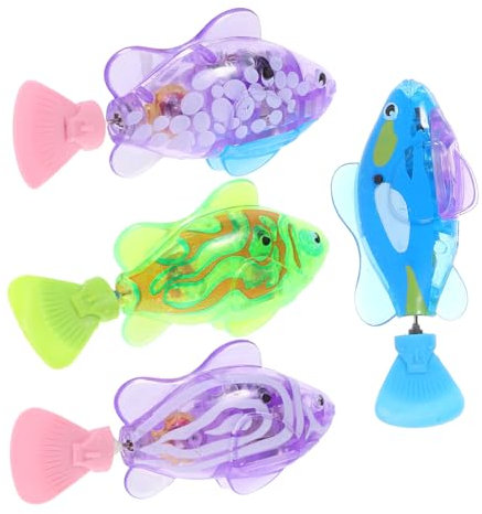 Toyvian Elektrisches Katzenspielzeug Fisch Schwimmend 4 Stück Verschleißfest Interaktives Haustierzubehör Für Kätzchen Und Katzen