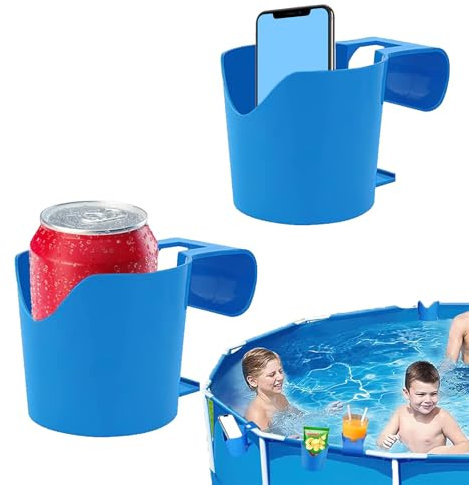 2 Stück Pool Getränkehalter Poolrand Becherhalter Wasserbecher Hängehalter Getränkehalter Poolrand, Poolside Getränk-ehalter, Becherhalter, Für Schwimmbecken