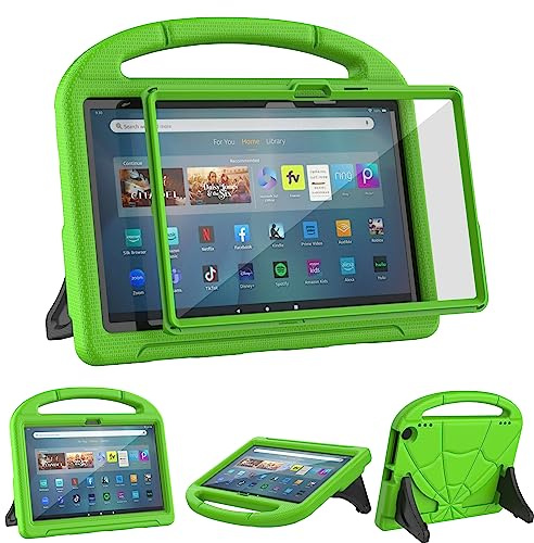 Tablet Case for 11inch Tablet with Screen Protector, Not Suitable for iPad Sony 11 inch Tablet -Mansiruyi Lightweight Shockproof Case with Stand Handle -Forest Green