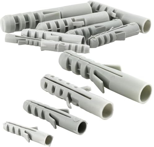25 Stück Universaldübel 8x40 mm 2-fach-Spreizung Dübel zur Befestigung in Beton Stein Gipskarton Nylondübel WIBTEC®