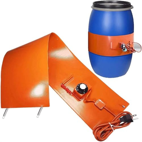 Metall-Ölfass-Heizung, Silicone Metal Oil Barrel Heater, mit digitalem Thermostat, für Eisenfässer, Ölfässer, Practical Installation, Stable Heater,Knob,800W