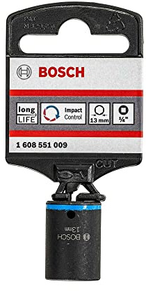 Bosch Professional Steckschlüsseleinsatz mit 1/4-Innenvierkantaufnahme für Sechskantschrauben (Schlüsselweite: 13 mm)