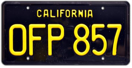 Celebrity Machines Herbie The Love Bug | OFP 857 | Metal Stamped License Plate