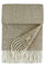 Linen & Cotton Hochwertiger Warmer Schal Wollschal Classico für Damen Herren - 100% Weicher Merino Wolle, Braun/Natur (68 x 200cm) Tuch, Halstuch, Winterschal, Übergangsschal, Stola Schal, Langschal