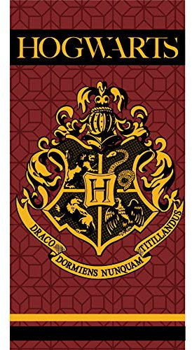 Warner Bros. Serviette de Plage Hogwarts - Harry Potter, Multicolore, 70 x 140 cm