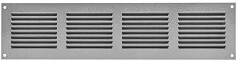 400x100mm Lüftungsgitter - Grau Abluftgitter mit Insektenschutz Abluft Zuluft Metall Gitter
