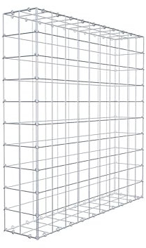 GABIONA Gabione 100 × 100 × 20 cm (L x H x T) – Steinkorb aus 4 mm Draht, Maschenweite 10 × 10 cm, C-Ring Verschluss + Gratis-Zange – ideal für Sichtschutz, Gabionenzaun, Gartenmauer und Steinkorbwand