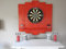 Wooden Dartboard Surround (Catchring, Dart Umrandung) | Premium Dart-Wandschutz & Tablet-Halter | Rot | OHNE Tablet-Halter