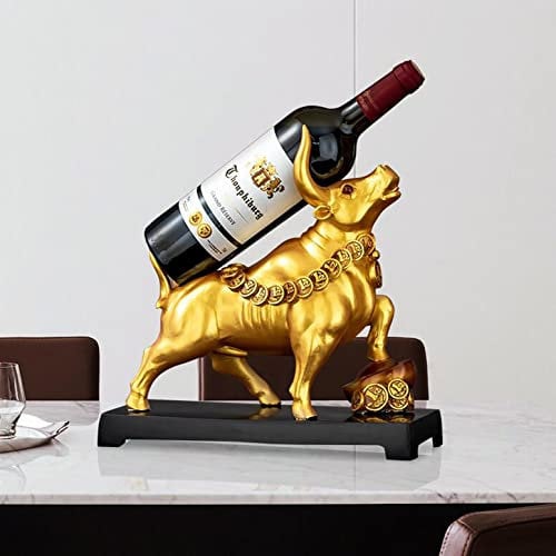 LGYKUMEG Stier deko Figuren,Stier Statue, Abstrakte Tier Skulptur, Stier Harz Dekoration Tier Skulptur, repräsentiert viel Glück der Karriere und Reichtum,Home Office Schreibtisch Geschenk Dekor