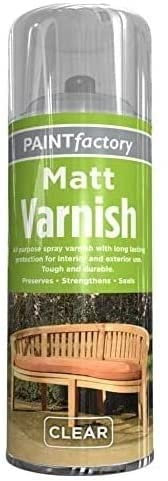 YSAMAX All Purpose Matt Varnish Professional Spray For Furniture, Metal, Wood, Plastic, Glass and more 250ml (Pack of 1)