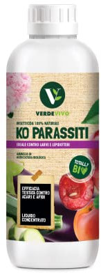 KO PARASSITI VerdeVivo, Insetticida 100% naturale. Estratto fermentato di Urtica spp Ideale contro larve, lepidotteri, afidi e acari su piante da orto, da frutto e piante ornamentali