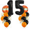 MiaLover Großes Basketball Luftballon Geburtstag Dekorationen 15 Jahr Kindergeburtstag Deko Zahl 15 Ballon FolienBallon Orange Schwarz Ballon für Kinder Basketball Themenfeier Party Geburtstagsdeko