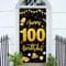 GoldRock 100. Geburtstag Deko Banner, 185x90 cm - Dekoration für Frau und Mann, Happy Birthday Banner Geschenk zum 100 Jahre Jubiläum
