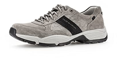 Pius Gabor Herren Sneaker Low,Halbschuhe,zertifiziertes Leder,Wechselfußbett,Freizeitschuhe,Turnschuhe,Laufschuhe,schnürer,Stone,48.5 EU / 13 UK