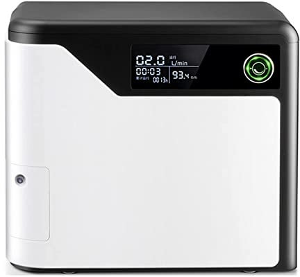 COVESY Generatore Portatile di Concentratore di Ossigeno 85% - 96% Inalatore di Ossigeno ad Alta Purezza 1-3 L/min Macchina Regolabile per Purificatore d'Aria con Funzione di Atomizzazione.,DMH2