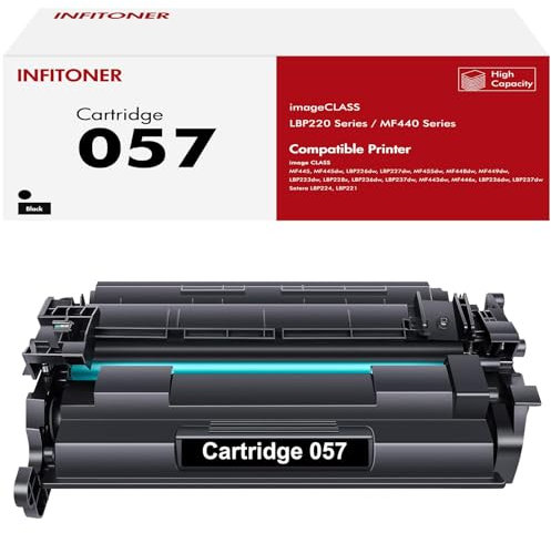 1er-Pack 057 Schwarz Toner Tonerkartusche Kompatibel für Canon 057 057H CRG-057 i-SENSYS MF443dw MF445dw LBP223dw LBP226dw LBP227dw LBP228dw MF448dw MF449dw Drucker