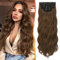 BARSDAR Clip in Extensions, 5 PCS Lange Wellige Clip in Haarverlängerungen Dickes Natürliches Weiches Synthetisches Haarteil Für Frauen Mädchen -50 cm, Goldenes Kastanienbraun