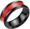 Generisch Ringe Teenager Jungs Bunte -Stahl-Ring für Modeverlobungen Paar Schwarze Ringe Herren (Red #1, 7)