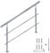 CAVATINY Edelstahl Handlauf Geländer für Treppen Brüstung Balkon mit 2 Querstreben - Innen und Außen Handlauf Geländer Treppengeländer Edelstahl Brüstung Balkon (150CM, 2 Querstreben)
