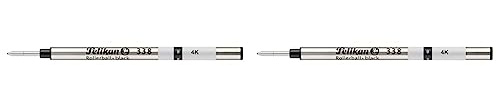 Pelikan 957027 Mine für Tintenroller (338), Strichstärke B, schwarz, 1 Stück in Faltschachtel (Packung mit 2)