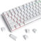 Owpkeenthy Leere weiße PBT-Tastenkappen, benutzerdefiniertes Cherry-Profil, 1,5 mm dick, ANSI-ISO-Tastenkappen-Set für 60%, 65% 75% MX-Schalter, mechanische Tastatur in voller Größe (blankoweiß)