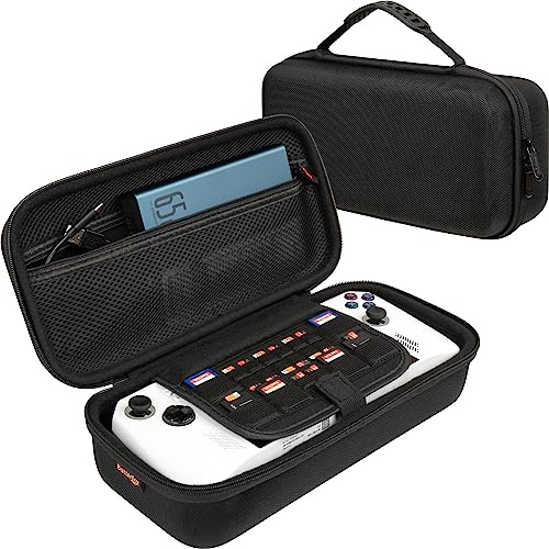 ButterFox Grand Sac de Transport pour ASUS Rog Ally Handheld 2023, Compatible avec Chargeur, Grande Poche pour Accessoires pour Batterie Externe 65 W, Souris Fine et câble HDMI, Noir, XL, Compatible