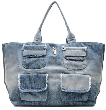 Steve Madden Damen BANISIA Tragetasche, Denim